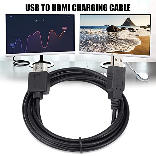 USB'den HDMI Kablosuna, USB 2.0 Erkekten HDMI Erkek Adaptör Kablosuna Tüm HDMI Cihazları için USB Şarj Kablosu (1m,