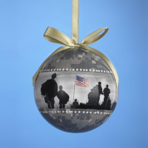 Kurt Adler ABD Ordusu ABD Askeri Kamuflaj Oymacılık Noel Ağacı Süsleme