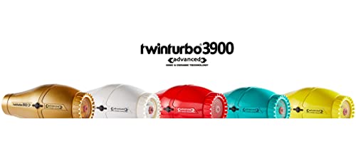 Turbo Power 3900 Saç Kurutma Makinesi İyonik Profesyonel, Siyah, İkiz Turbo Üfleyici Gelişmiş, Fırça ile Birlikte