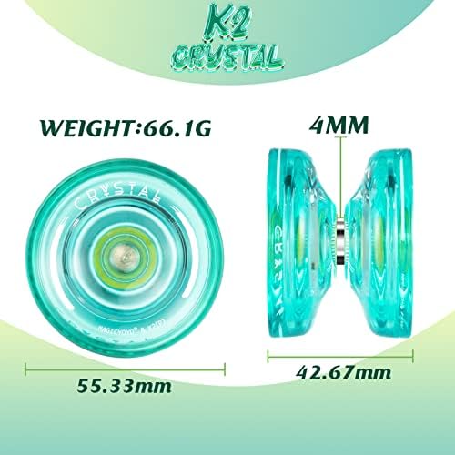 MAGICYOYO K2 Plus Çocuklar için Kristal Duyarlı Yoyo, Yeni Başlayanlar için Çift Amaçlı Plastik Yo-yo, Orta Seviye