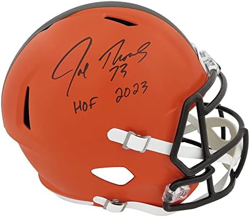 Joe Thomas, Cleveland Browns Riddell Tam Boy Hız Çoğaltma Kaskını HOF 2023 ile İmzaladı - İmzalı NFL Kaskları