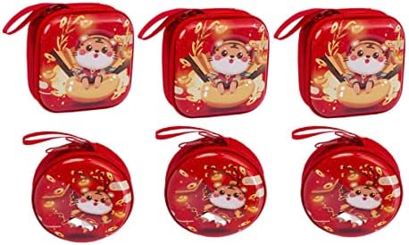 Çanta ile ABOOFAN 12 adet Feng: çanta Parti Kırmızı Çanta Güzel Çocuklar Dekoratif Biblo Teneke Çantalar Durumda