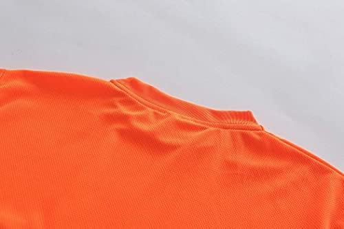 A-GÜVENLİK Hi Vis Güvenlik T-Shirt, Uzun Kollu Kısa Kollu Polo Nefes Gömlek Soğutucu Yüksek Görünürlük Gömlek