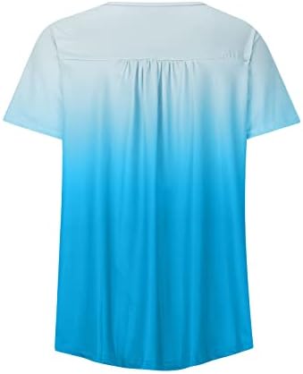 Amikadom Kısa Kollu 2023 Elbise V Boyun Düğme Aşağı Batik Bluz Tshirt Kızlar için Yaz Sonbahar pamuklu bluz BV BV
