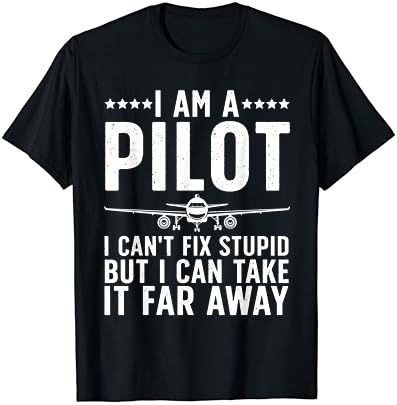 Komik Pilot Sanat Erkekler Kadınlar İçin Uçak Temalı Uçak Pilot T-Shirt
