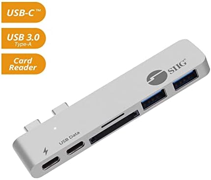 SIIG Thunderbolt 3 13 veya 15 MacBook Pro için USB Tip C Hub Adaptörü-5k Video Çözünürlüğü, 40Gbps Veri Hızı-USB