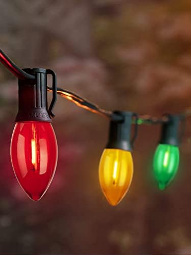 Biz şarj C9 Noel dize ışık için Led yedek ampuller, Açık kapalı tatil dekorasyon için renkli ampuller kırılmaz, E17