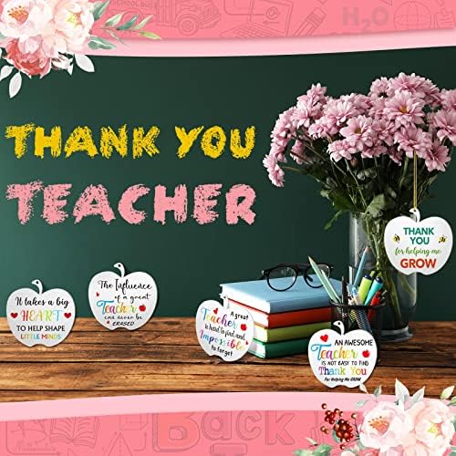 24 Adet Elma Şekilli Öğretmenler Takdir Hediyeler Süs Hatıra İşareti Akrilik Asılı Emeklilik Teşekkür Ederim Hediye
