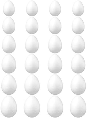 KESYOO Büyük Temizle Süsler 24 Adet Zanaat Köpük Yumurta DIY Paskalya Yumurtaları Polistiren Köpük Yumurta Topları