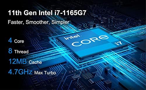 Intel NUC 11 Pro NUC11PAHI7 Performans Mini Masaüstü Bilgisayar, Intel Core i7-1165G7 İşlemci Kadar 4.7 GHz Turbo,