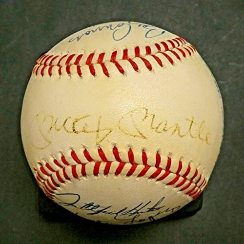 Mickey Mantle ve 1950'lerin Yankees Stars & Greats İmzalı Beyzbol Tam JSA Mektubu İmzalı Beyzbol Topları