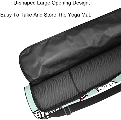 Komik Hayvan Tavuk Kadrosu Desen Yoga Mat Taşıma Çantası Omuz Askısı ile Yoga Mat Çantası spor çanta Plaj Çantası