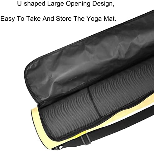 Papatya Sarı Yoga Mat Taşıma Çantası Omuz Askısı ile Yoga Mat Çantası Spor Çanta Plaj Çantası