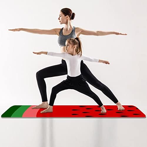 Yoga Mat, Ev Egzersiz için Yoga Paspaslar, Egzersiz Mat, Egzersiz Paspaslar, Pilates Mat, kırmızı karpuz meyve desen