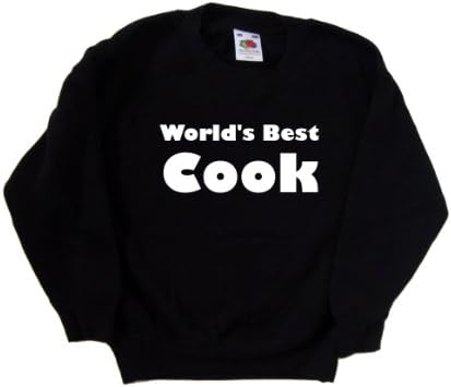 Dünyanın en iyi Aşçı Siyah Çocuk Sweatshirt