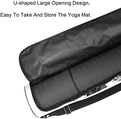 Baykuş Soyut Sanat Yoga Mat Taşıma Çantası Omuz Askısı ile Yoga Mat Çantası Spor çanta Plaj Çantası