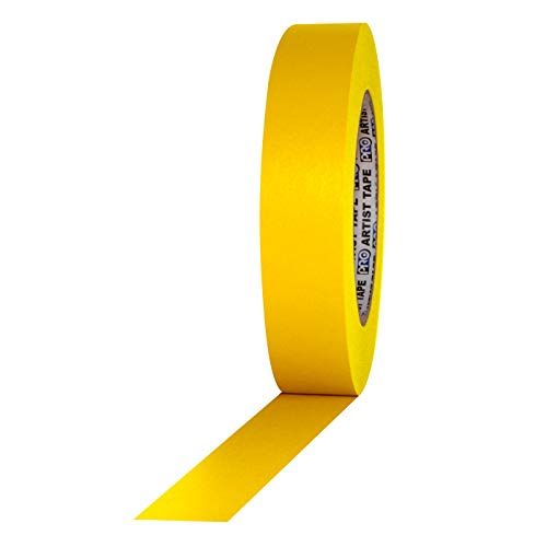 ProTapes Sanatçı Bandı Flatback Yazdırılabilir Kağıt Tahtası veya Konsol Bandı, 60 yds Uzunluk x 1 Genişlik, Sarı