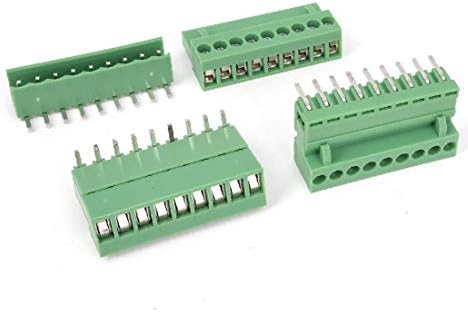 X-DREE 3 Adet Yeşil AC 300 V 10A 9 P Pins PCB Vida Terminal Bloğu Bağlayıcı 3.96 mm Pitch(3 Adet Yeşil AC 300 ν 10A