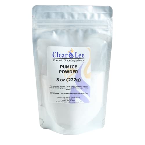 ClearLee Kozmetik Sınıf Pomza-100 % Saf Doğal Tahıl/Toz - Büyük Cilt Pul Pul Dökülme İçin DIY Sabunlar, Maskeler,