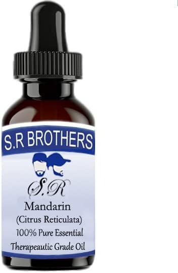 SR Brothers Mandalina (Citrus Reticulata)Damlalıklı %100 Saf ve Doğal Terapötik Sınıf Uçucu Yağ 100ml