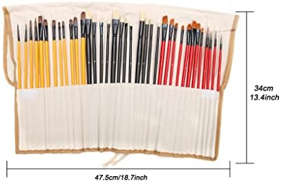 MJWDP 38 adet boya fırçası Seti Sentetik Doğal saç fırçaları fırça kılıfı Sanat Malzemeleri Suluboya ve Yağlı Boya