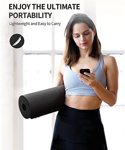 YFBHWYF Yoga Matı-Premium 2mm Kalınlığında Yoga ve fitness matı, Destek ve Stabilite, Kaymayı Önlemek için Üstün