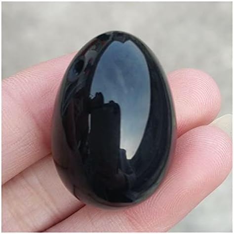 BANGONG Doğal Siyah Obsidyen Kristal Yumurta Topu Küre Taş