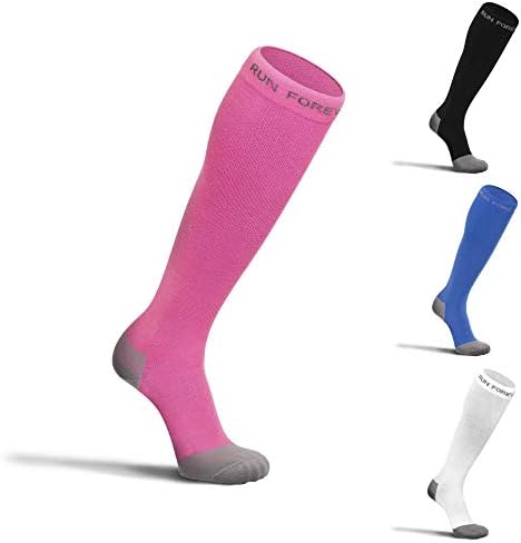 Sonsuza Kadar koş Spor varis çorabı Kadınlar ve Erkekler için / 20-30 mmHg Diz Yüksek Tıbbi Sınıf varis çorabı s