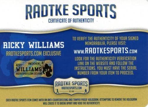 Ricky Williams, Miami Dolphins Speed Authentic Lunar NFL Kaskını “Topu Koşacaktım Ama Sonra Kafayı Buldum” Yazılı